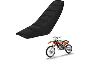 JFG RACING Sitzbankbezug Motorrad Dirt Bike Sitzbezug Universal für CRF CR KLX KX EXC YZ YZF 80 110 125 250 450 Motocross Pit Bike Enduro-Schwarz