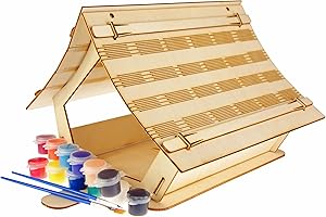 SafeCore - Birdhouse Kit for Kids I Wooden Bird Feeder I Self-Assembly I Decoration Work of Children and Adults I Includes Painting Set