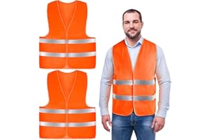 AYBUY Gilet de Sécurité,Gilet Réfléchissant, Gilet Vert Fluorescent Haute Visibilit, Gilet de Sécurité Avec Bandes Réfléchissantes pour la Course à Pied le Vélo la Moto et Travail