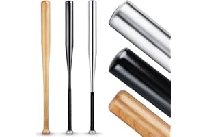 Heldenwerk Bate de Béisbol de Madera o Aluminio - Bates de Beisbol 31 Pulgadas con asa Antideslizante - Bate de Baseball