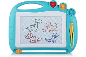 Atliberswo Zaubertafel, Magnetische Maltafel Zaubertafeln - Magnettafel Kinder Mit 3 Briefmarken, Schreibtafel kinder Spielzeug for 3 4 5 Jahre geschenk Jungen und Mädchen