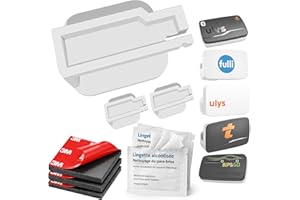 SUPPORT DE BADGE TÉLÉPÉAGE BIP PARE-BRISE UNIVERSELLE AUTOROUTE AUTO MOTO | REMPLACEMENT COMPATIBLE AVEC BIP&GO ULYS VINCI FULLI TRP-4010 TRP-4030 (3 SUPPORTS)