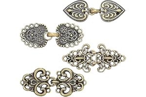 ZYEKIU 4 Piezas Broches Pinzas Ropa Broche Cierre Clip Vintage Clips Cardigan Broches para Ropa Mujer Cierres de Suéter Alfileres de bufanda Clips de Suéter Halloweecárdigan