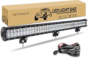 SKYWORLD Barra LED 4x4, 92 cm 234W Barra de Luz de Trabajo Con 12V Arnés de Cableado, Faro Para Coche, Tractor, SUV, ATV, UTV, Camión, Barco, Todoterreno