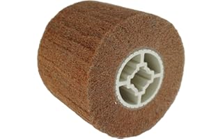 KDFALO Schleifwalze Bürste,Nylonbürste, Schleifhülsen für Schleifroller Satiniermaschine ,Körnung 240,Satinierwalze für Holz & Metall Oberfläche Polieren- Ø120x100mm