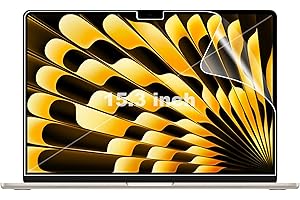Lemxiee 1 Pack Full Coverage Screen Protector for MacBook Air 15 inch (2023) [HD] [Anti-scratch] Protector Film-Transparent