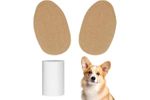 UKCOCO Kit de Correction pour Oreilles de Chien - Autocollants Doux en Tissu Non-Tissé pour Chiots de 2 à 4 Mois - Support Sûr sans Colle pour Oreilles Droites et Confortable​​
