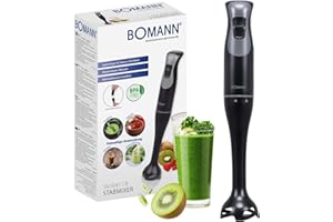 Bomann® SM 6081 CB blender ręczny do koktajli, shakes, funkcja turbo, 350 W, nóż ze stali nierdzewnej, zdejmowany blender ręczny, blender ręczny, elektryczny blender ręczny, bez BPA