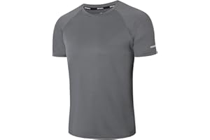 ZENGVEE Mens Gym T-Shirts Athletic Running Sports T Shirts for Men Quick Dry Moisture Wicking Workout Work Training Breathable Cool Short Sleeve Tops