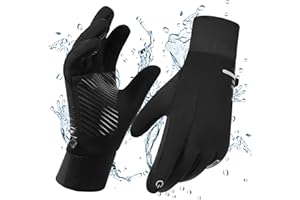 kyncilor Guanti Invernali Impermeabili Uomo,Guanti Moto Invernali Donna, Fodera Soffice, Touch Screen, Silicone Antiscivolo, Guanti Termici per Sci, Bici, Corsa
