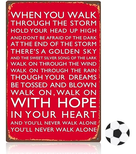 Kingsize Fussball Fussball Wandaufkleber: You'll Never Walk Alone