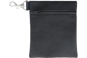 Homirty Golf Tee Tasche mit Reißverschluss, Golf Tee Halter Tasche, Golfzubehörtasche Mit Karabiner Zubehör, Golfball-Aufbewahrungstasche, Tragbare Tasche für Golf-Tees, Golfzubehör