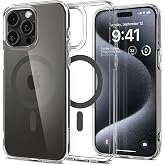 Spigen iPhone 15 Pro ile Uyumlu MagSafe Kılıf Ultra Hybrid Mag Fit Sararmaya Dayanıklı Gri Şeffaf Kapak - ACS06716 (Spigen TR
