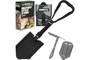 RHINO USA Survival Shovel w/Pick