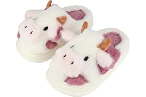 IONOKO Chaussons Fille Lapin Mignon Épaississement en Peluche Chaud Intérieur Doux Pantoufles Antidérapant Accueil Slippers