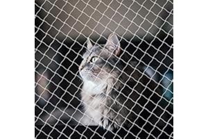 CVASNF Katzennetz für Balkon, 3x10m Vogelschutznetz Ohne Bohren Transparent Taubennetz Balkon Katzenschutznetz Balkonnetz für Katzen zur Sicherung von Terrassen Fenstern Zäunen und Türen