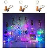 6'lı Paket G&uuml;neş Enerjili Şarap Şişesi Işıkları, 20 LED Su Ge&ccedil;irmez Bakır Mantar G&uuml;neş Işığı D&uuml;ğ&uuml;n, Noel, Dış Mekan, Tatil, B
