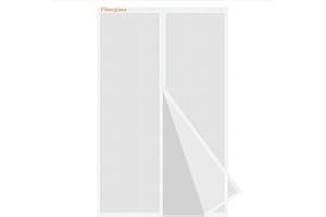 Risareyi Magnetyczna moskitiera na drzwi 85 x 235 cm, biała siatka z włókna szklanego, super wytrzymała moskitiera z magnesem przeciw komarom, do balkonu salonu, łatwy montaż