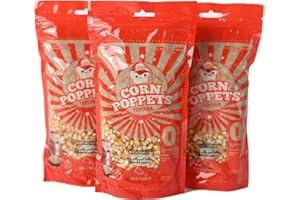 Corn Poppets | Grains de maïs pour Pop Corn salés | Popcorn bons pour la santé, 100% naturel | Sachet de 500 grammes, Lot de 3