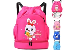 AUNGKWANG Sac Piscine Enfant, Sac Piscine Garçon Fille, Enfants Nageant Sac A Dos, Sac Enfant Étanche Avec Compartiments Garçon Fille Enfant Piscine, Plage, Camping, Vacances