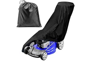 QOOLOO Housse de protection universelle pour tondeuse à gazon, 193 x 112 x 64 cm, 210D, imperméable, anti-UV, anti-poussière, résistante aux intempéries, avec cordon de serrage et sac de rangement