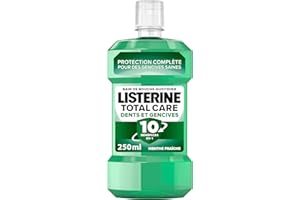 Listerine - Bain de Bouche Total Care Dents et Gencives (bouteille de 250 ml) – Soin bucco-dentaire protection émail 10 bénéfices en 1 – Bain de bouche pour une haleine fraîche durable