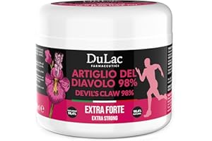 DULÀC FARMACEUTICI 1982 Devil's Claw Gel Extra Strong 98% Dulàc, 500 ml, wyprodukowany we Włoszech do masażu stawów i mięśni, naturalna formuła i testowany dermatologicznie na skórze wrażliwej