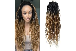 DSOAR Goddess Faux Locs Crochet Braid Hair 6Packs 24Inch Dreadlock Synthetic Extensions Ombre Bohemian Hair Locs Afro Dreadlock
