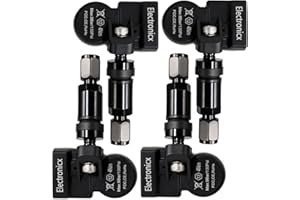 Electronicx 4X RDKS TPMS Reifendrucksensor Reifendrucksensoren Sensoren Metallventil Schwarz passend für Opel für Astra K (B-K), GTC, Volt ELR