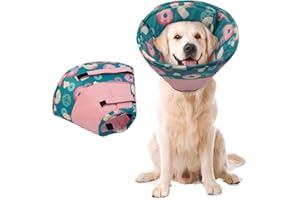 Hjumarayan Soft Dog Cone - Cones after Surgery Soft, Buster Collars for Dogs, Cone for Dogs Prevent Licking, Comfy Recovery Collars, Medical Neck Collar to Stop Licking Wound (Pink XL)