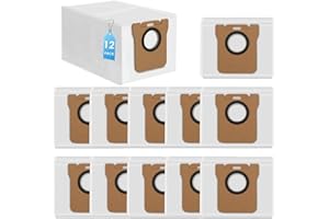 Kaiyaner 12 Bolsas Aspiradora para Xiaomi X10+ / X20+ / Dreame L10s / L10 / L20 / X40 Ultra Robot Aspirador, Bolsa de Repuesto, Juego de Accesorios, 2,5 L de gran Bolsas de Aspiradora