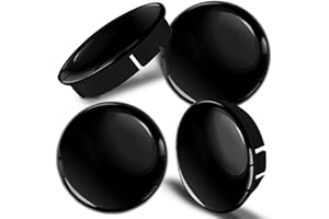 SkinoEu® 4 x 60mm ABS Plastique 3D Gel Silicone Cache-Moyeu Capuchons de Centre Enjoliveurs de Roue Voiture Cache Moyeux Jante Universel Cache-Moyeux Noir C 7