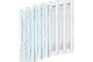 EOVWAEO 6 Stück Wischbezüge für Leifheit Profi XL Cotton Plus / Profi XL Micro Duo Vollstiel Bodenwischer, 2 Arten Mikrofaser Ersatzbezüge für Alle Böden, Schnelle Fleckentfernung Effiziente Wasseraufnahme