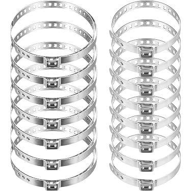 OTUAYAUTO Lot De 16 Colliers Soufflet Cardan Acier Inox 304 – Réglables 25-46 Mm & 75-125 Mm, Fixation Robuste Anti-Rouille