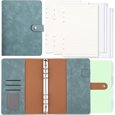 PATIKIL A5 6-Loch Ringbuchmechanismen, 2er Set Ersatzbinder Planer, Roségold