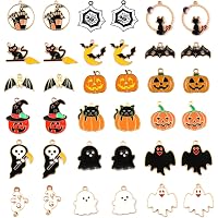 GORGECRAFT 60 Stück Halloween-Spinnen Charms – Aus Harz, 13 Mm, Mit Strass, Zum Aufnähen Oder Basteln