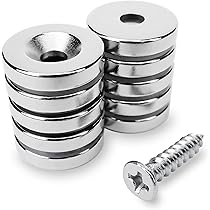 Magnetini Al Neodimio Con Foro 10x3 Mm - 60 Pezzi Per Lavagna, Frigorifero, Fai Da Te