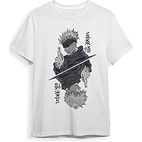 Anime Store Jujutsu Kaisen Yuji Itadori & Gojo Satoru Graphic Merch T-Shirt