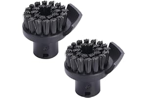 EULAPGOE 2 Piezas Accesorios para Limpiadores de Vapor Cepillos Redondos de Limpieza a Vapor Boquillas Reemplazables para Limpiadores de Vapor SC1 SC2 SC3 SC4 SC5 SC6 SC7