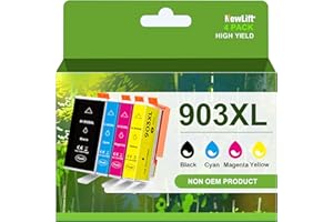 NewLift 903 903 XL Druckerpatronen Kompatibel für HP 903XL Multipack Patronen für HP Officejet 6950 für Officejet Pro 6970 6960 All-in-One-Drucker (‎‎‎‎‎‎‎Schwarz Cyan Magenta Gelb, 4er-Pack)