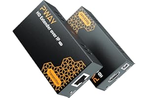 PWAY DT273P HDMI Extender su IP 120m/400ft Extender HDMI Ethernet RJ45 su Singolo Cat5e/6/7 Full HD 1080P@60Hz Supporta POE e Trasmissione 1 a Più Tramite Switch