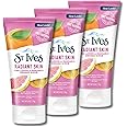 St. Ives Radiant Skin Face Scrub for Dull Skin, Pink Lemon and Mandarin Orange, Dermatologist-Tested Face Wash Scrub with 100% Natural Exfoliants, 150 ml, Pack of 3 for Brighter, Smoother Skin