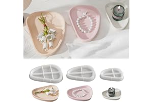 FENGQQKJ 3 Stück Silikonformen Gießformen Tablett Abgerundetes Dreieck Schmucktablett Untersetzer Form Epoxidharz Teller Formen Gips zum Gießen Silikonform für Harz Bastelbeton Dekoratives Tablett DIY