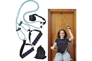 KCLKDA Shoulder Pulley Over The Door for Physiotherapy at Home – Shoulder Exercise Pulley System for Rotator Cuff Rehab, Frozen Shoulder Relief & Arm Mobility – Adjustable Over Door Physio Pulley with Padded