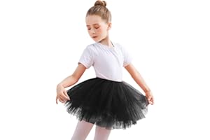 DGSHIRLDJO Girls Tutu Skirts, 5 Layers Puffy Tulle Ballet Tutu Skirt for Toddler Girls 3-8 Years Birthday/Daily Wear/Costume