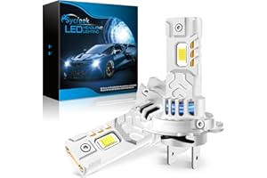 Sycreek Doppio Radiatore in Rame H7 LED, LED H7 33000LM 6500K 800% Luce Bianca Forte, Kit di Conversione per Alogeni, Lampade Fari per Auto o Moto 12V-18V, 2 Lampadine