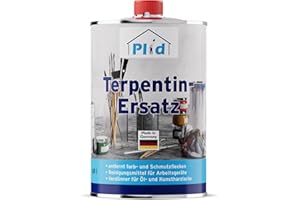 ‎PLID PLID® Terpentinersatz 1L [REINIGUNGS - UND VERDÜNNUNGSMITTEL] - hochwertiges Reinigungsmittel für Farb - und Schmutzfleck Entfernung - Verdünner für Öl - und Kunstharzlacke - Pinselreiniger
