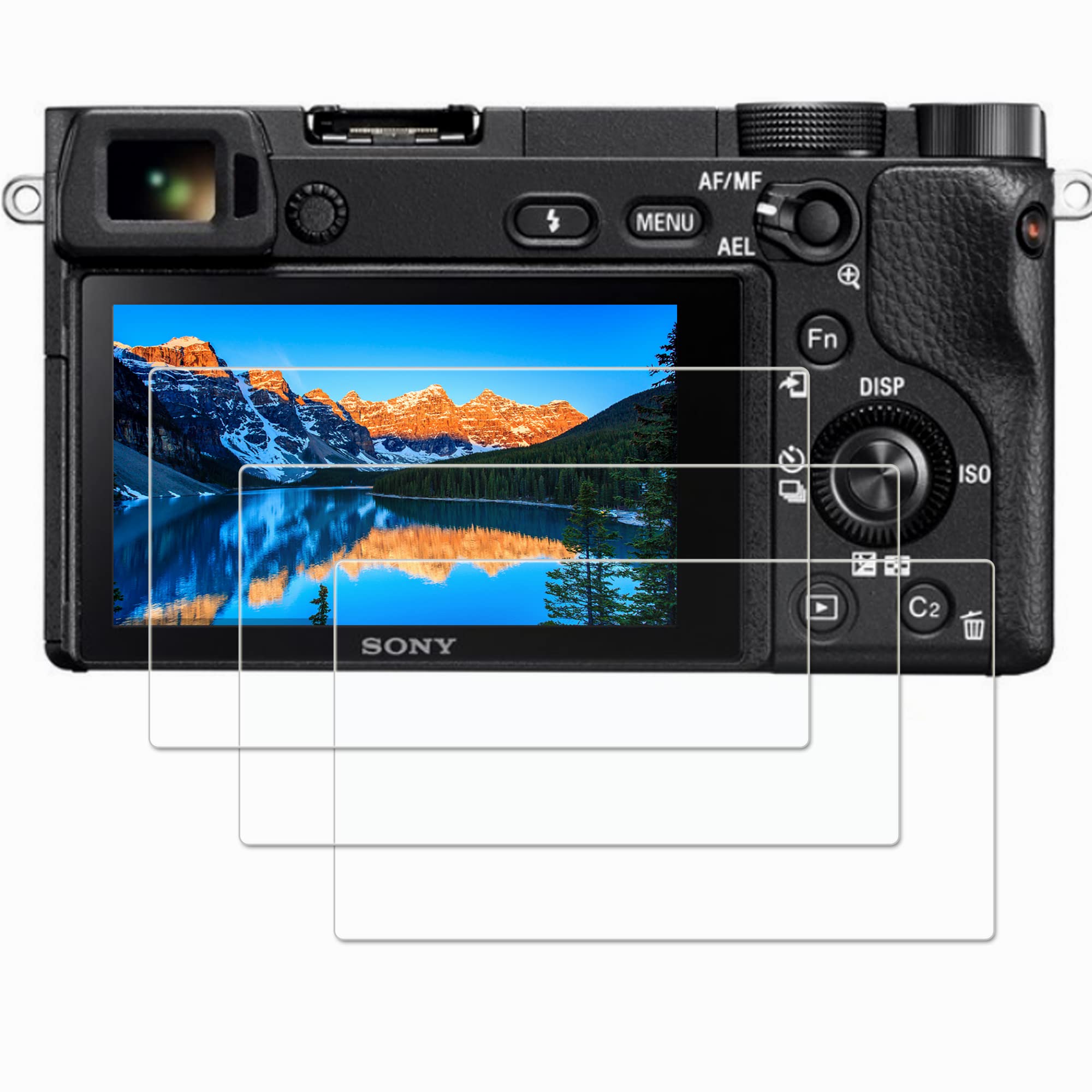 Ultimate Protection: PCTC Tempered Glass Screen Protectors for Sony A6600 A6400 A6000 A5000 A6300 NEX-7 NEX-3N NEX-5 NEX-6L Camera (3 Packs)