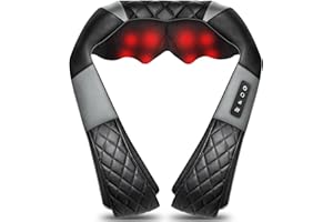 WOQQW Shiatsu Back Shouder and Neck Massager with Heat - Gifts for Women/Men/Mum/Dad - Electric Deep 4D Kneading Massager for Back, Neck and Shouer Pain Relief, Best Gifts for Birthday, Christmas Day