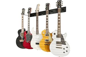 String Swing SW5RL-B-K Support mural pour guitare avec 5 crochets et 1 support mural noir veiné